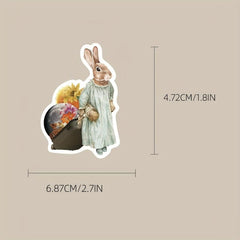 50pcs Vintage Stickers Retro Scrapbooking Stickers Waterproof Vinyl Stickers
