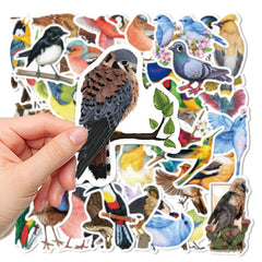 50pcs Bird Stickers Self-adhesive Waterproof for Mobile Phone Notebook Journal