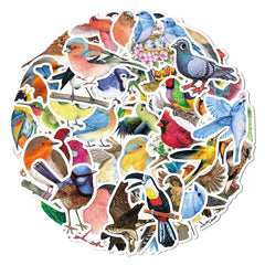50pcs Bird Stickers Self-adhesive Waterproof for Mobile Phone Notebook Journal