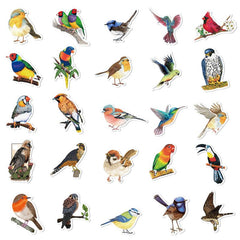 50pcs Bird Stickers Self-adhesive Waterproof for Mobile Phone Notebook Journal