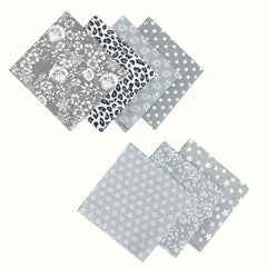 7pcs 49 78 49 Gray Printed Quarter Cotton Fabric DIY Patch Clothing Crafts