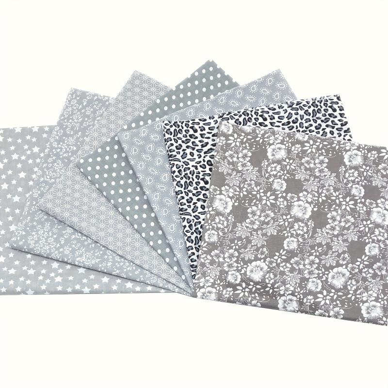 7pcs 49 78 49 Gray Printed Quarter Cotton Fabric DIY Patch Clothing Crafts