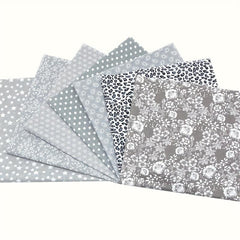 7pcs 49 78 49 Gray Printed Quarter Cotton Fabric DIY Patch Clothing Crafts