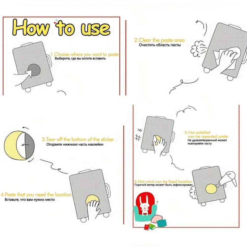 8pcs Christmas Make A Face Sticker DIY Handicraft Waterproof Stickers