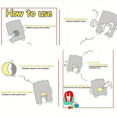 8pcs Christmas Make A Face Sticker DIY Handicraft Waterproof Stickers
