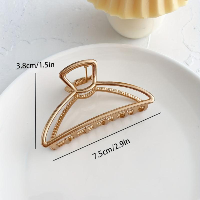 Golden Metal Hair Clip Zinc Alloy Hair Claw Classy Hair Accessory