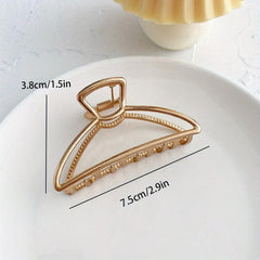 Golden Metal Hair Clip Zinc Alloy Hair Claw Classy Hair Accessory