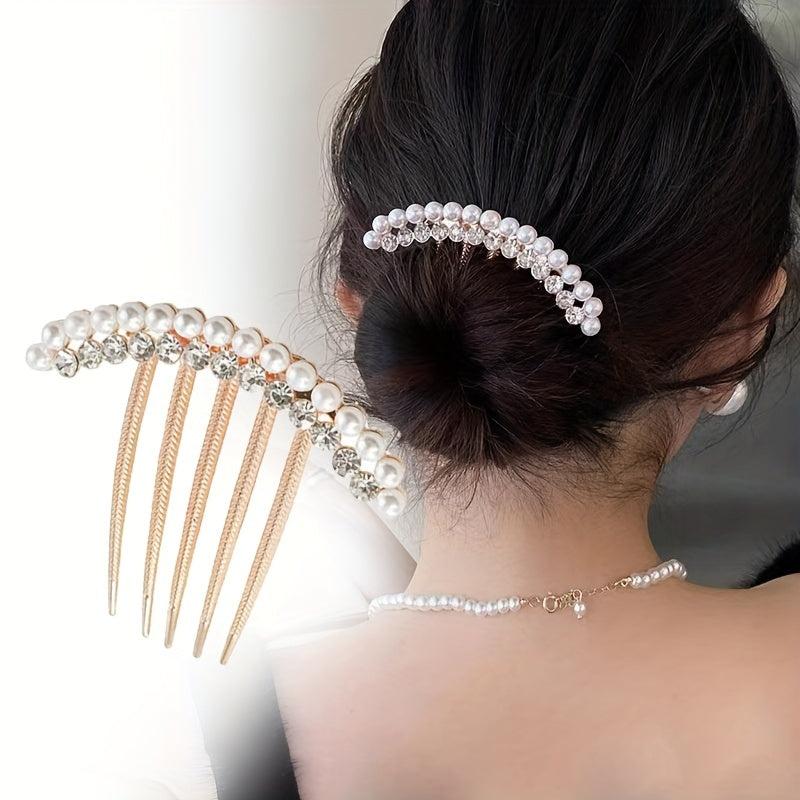 Pearl Rhinestone Hair Clip Hair Comb Hair Accessory