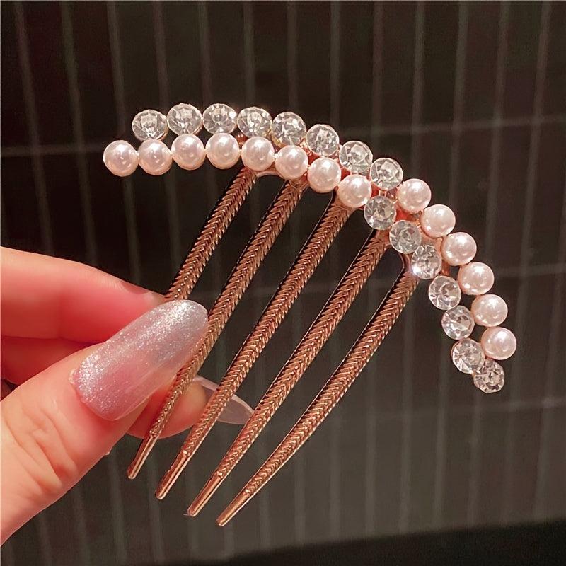 Pearl Rhinestone Hair Clip Hair Comb Hair Accessory