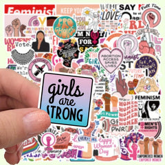 100pcs Feminist Cartoon Stickers Waterproof DIY Decorative Stickers