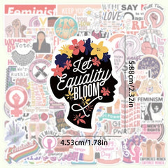 100pcs Feminist Cartoon Stickers Waterproof DIY Decorative Stickers