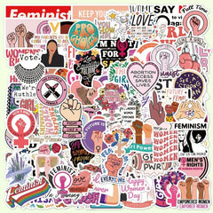 100pcs Feminist Cartoon Stickers Waterproof DIY Decorative Stickers