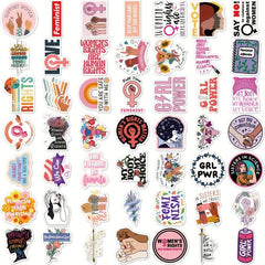 100pcs Feminist Cartoon Stickers Waterproof DIY Decorative Stickers