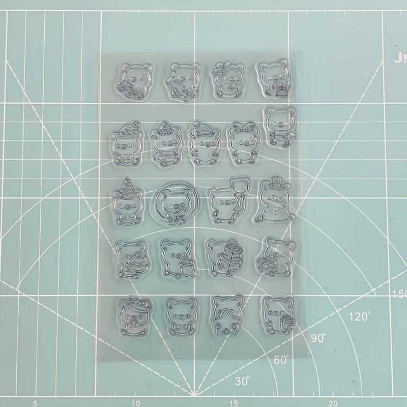 Bear Silicone Clear Stamp for Scrapbooking and Card Making