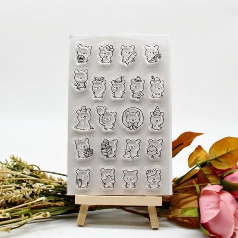 Bear Silicone Clear Stamp for Scrapbooking and Card Making