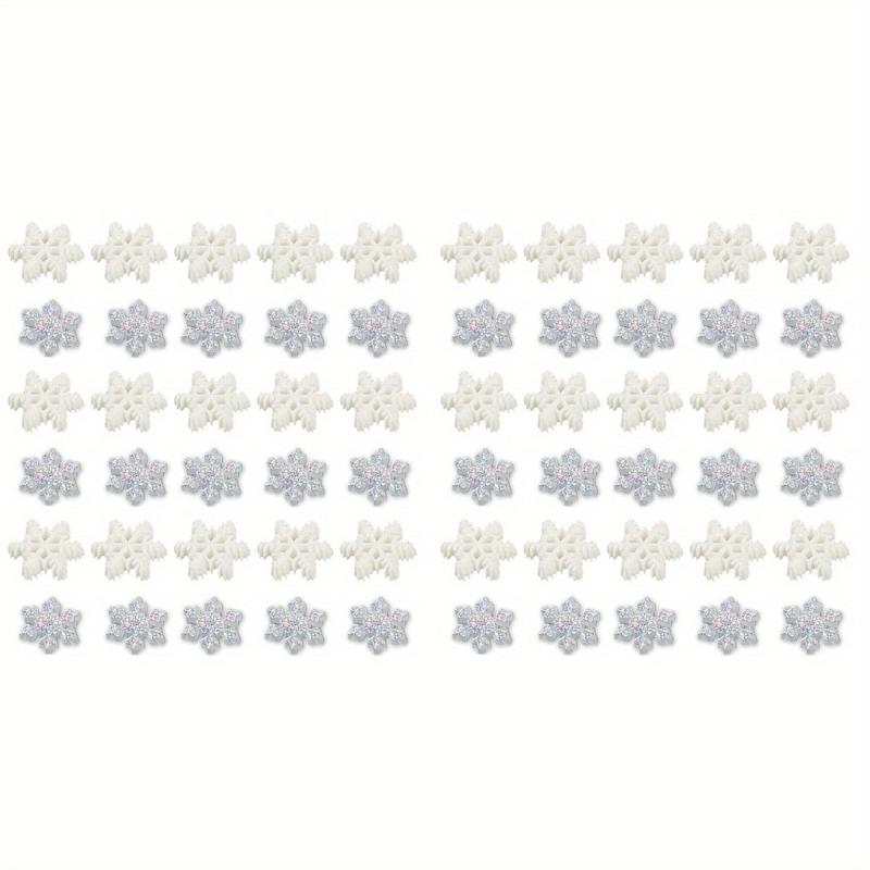 Christmas Resin Snowflake Ornaments - Glitter Snowflakes for DIY Crafts