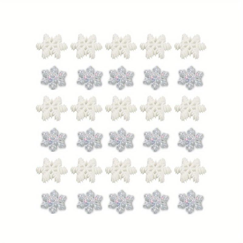 Christmas Resin Snowflake Ornaments - Glitter Snowflakes for DIY Crafts