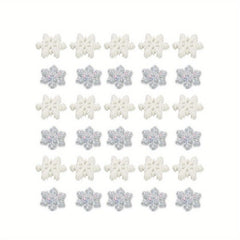 Christmas Resin Snowflake Ornaments - Glitter Snowflakes for DIY Crafts