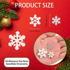 Christmas Resin Snowflake Ornaments - Glitter Snowflakes for DIY Crafts