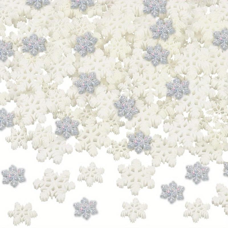 Christmas Resin Snowflake Ornaments - Glitter Snowflakes for DIY Crafts