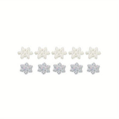 Christmas Resin Snowflake Ornaments - Glitter Snowflakes for DIY Crafts