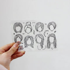 Kids' Cartoon Transparent Stamps for Fun Stationery