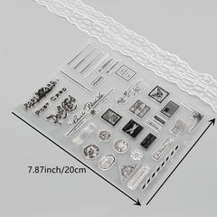 Transparent Silicone Stamp for Personalizing Notebooks, Greeting Cards, Journals