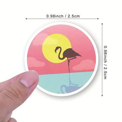 500pcs Flamingo Vinyl Decals Roll Stickers, Water Bottle Laptop Teen Adult