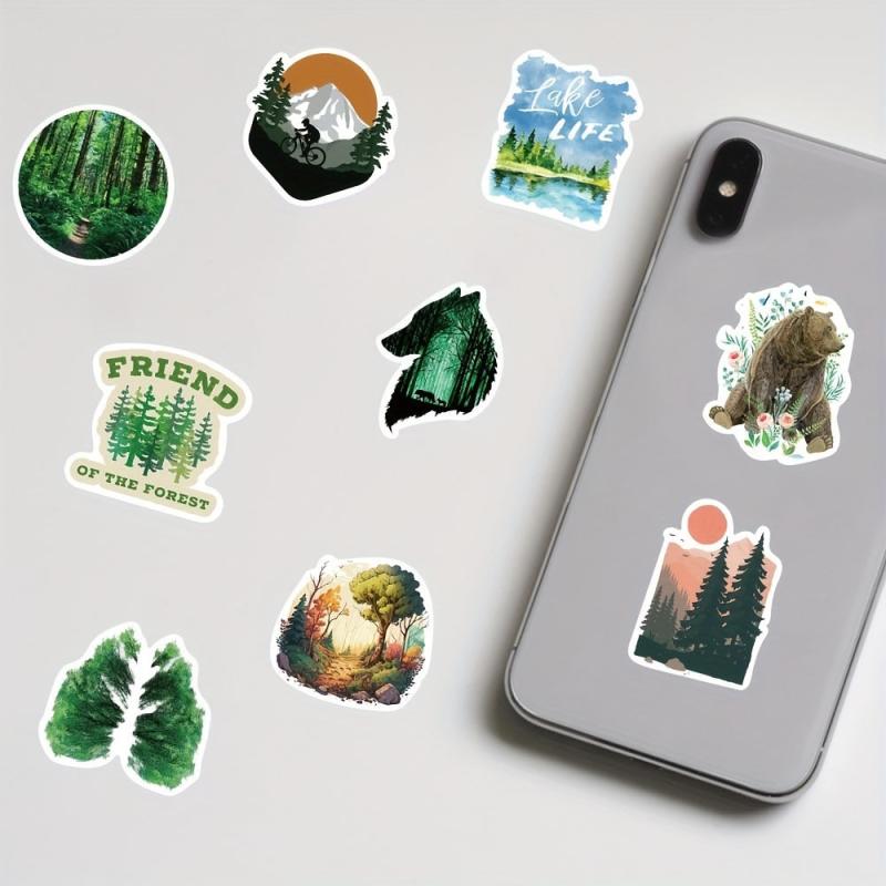 50pcs Forest Waterproof Stickers for DIY Computer Motorcycle Luggage