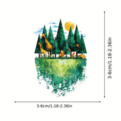 50pcs Forest Waterproof Stickers for DIY Computer Motorcycle Luggage