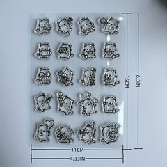Kids Cartoon Clear Rubber Stamp Seal for Card Making and DIY Scrapbooking