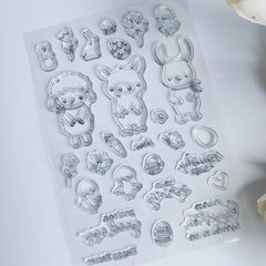 Easter Cartoon Hand Stamp for DIY Scrapbooking