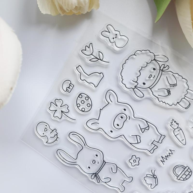 Easter Cartoon Hand Stamp for DIY Scrapbooking