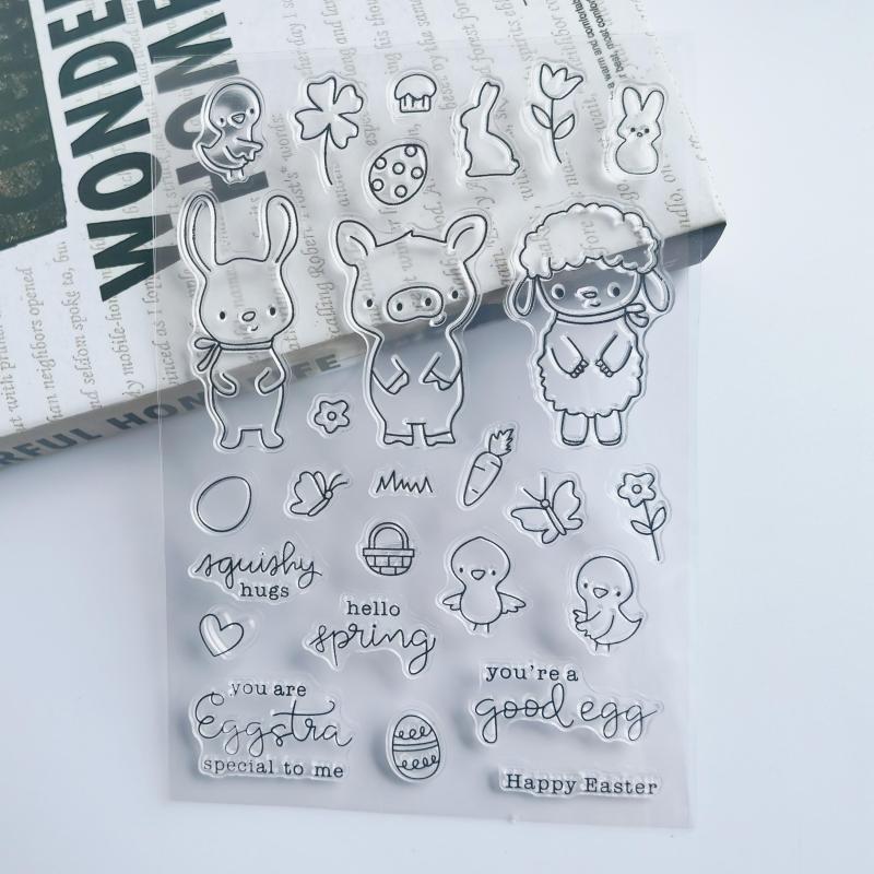 Easter Cartoon Hand Stamp for DIY Scrapbooking