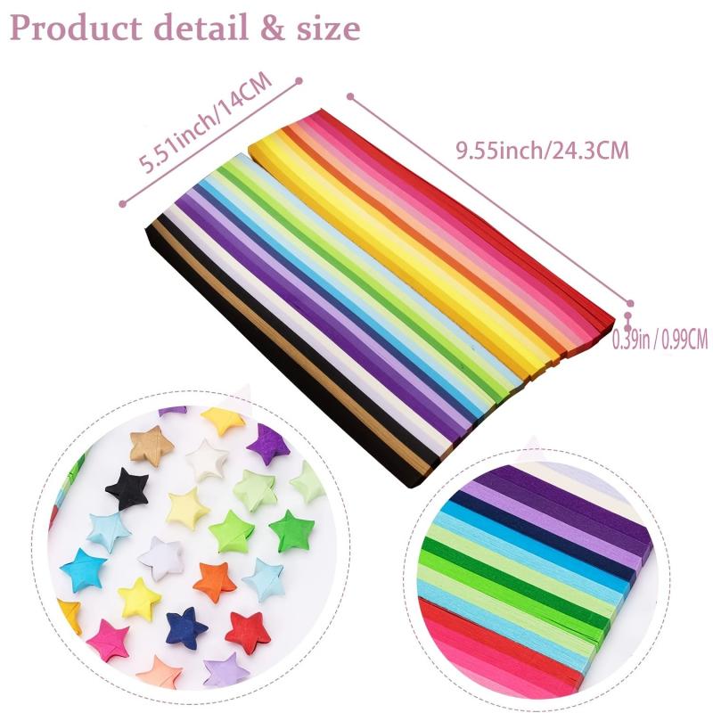 2700 Origami Stars Papers 27 Colors 2700 Stripes