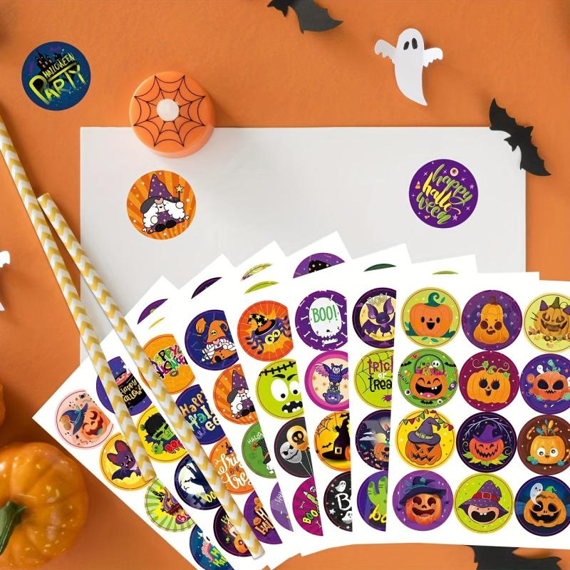 96pcs Halloween Trick Or Treat Pumpkin Spooky Decoration