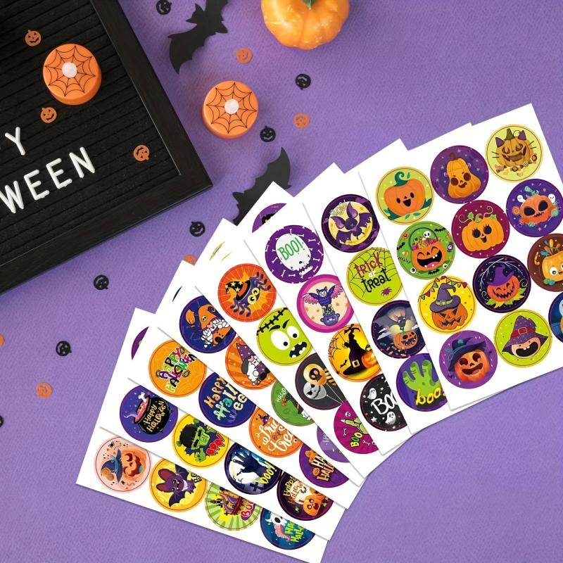 96pcs Halloween Trick Or Treat Pumpkin Spooky Decoration