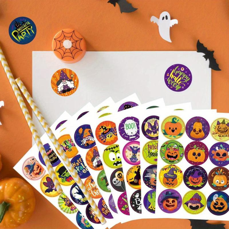 96pcs Halloween Trick Or Treat Pumpkin Spooky Decoration