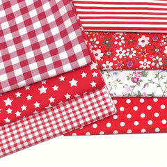 7pcs Cotton DIY Patchwork Quilted Fabric Bundle Handcraft