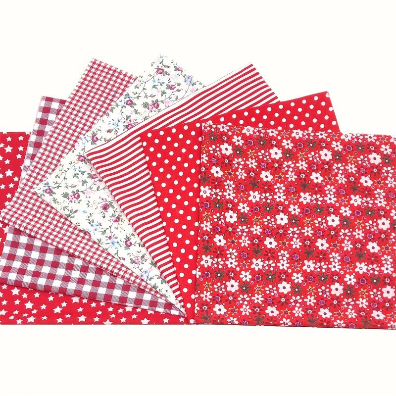 7pcs Cotton DIY Patchwork Quilted Fabric Bundle Handcraft