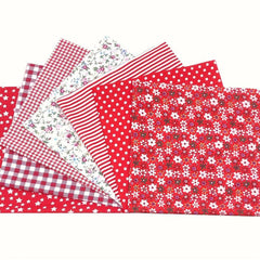 7pcs Cotton DIY Patchwork Quilted Fabric Bundle Handcraft