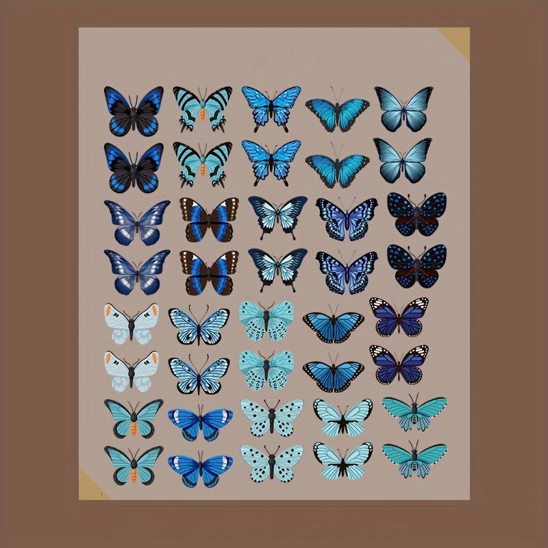 40pcs Colorful Waterproof Butterfly Stickers for DIY Projects Scrapbook