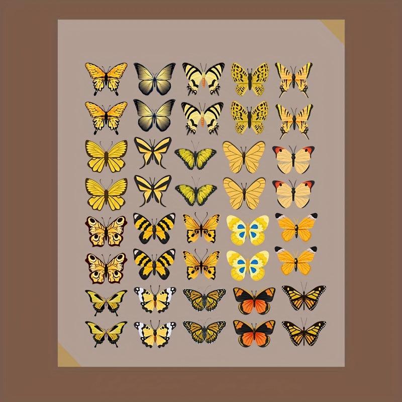 40pcs Colorful Waterproof Butterfly Stickers for DIY Projects Scrapbook