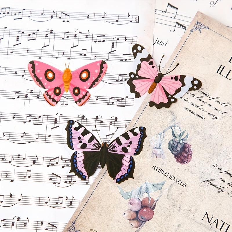 40pcs Colorful Waterproof Butterfly Stickers for DIY Projects Scrapbook