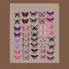 40pcs Colorful Waterproof Butterfly Stickers for DIY Projects Scrapbook