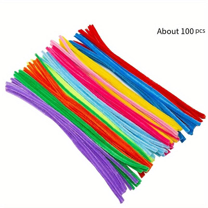 100pcs Twisted Candy colored Woolen Strips Velvet Flower Bouquet DIY Materials