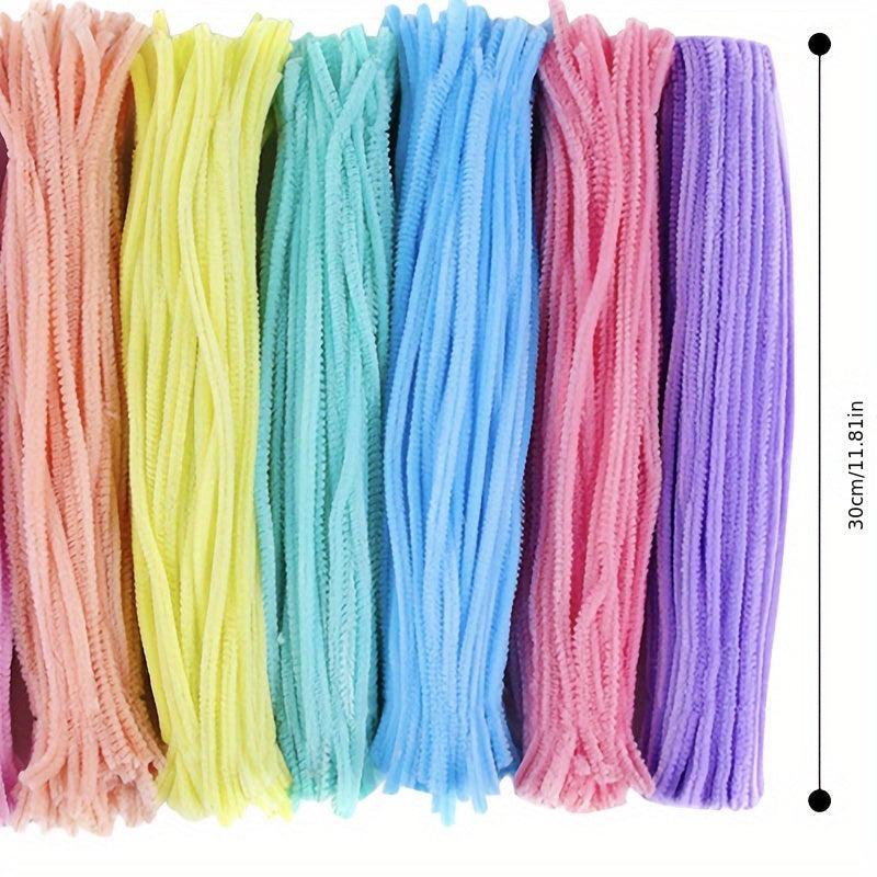 100pcs Twisted Candy colored Woolen Strips Velvet Flower Bouquet DIY Materials