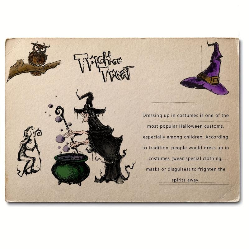 Halloween Witch Owl Pumpkin Clear Stamps