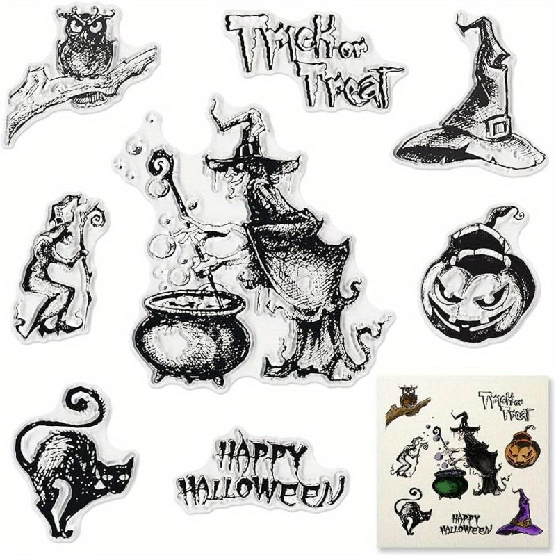 Halloween Witch Owl Pumpkin Clear Stamps