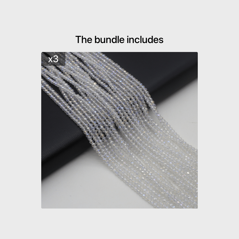 15'' Transparent Spinel Plated Coloured Faceted Bead Strings